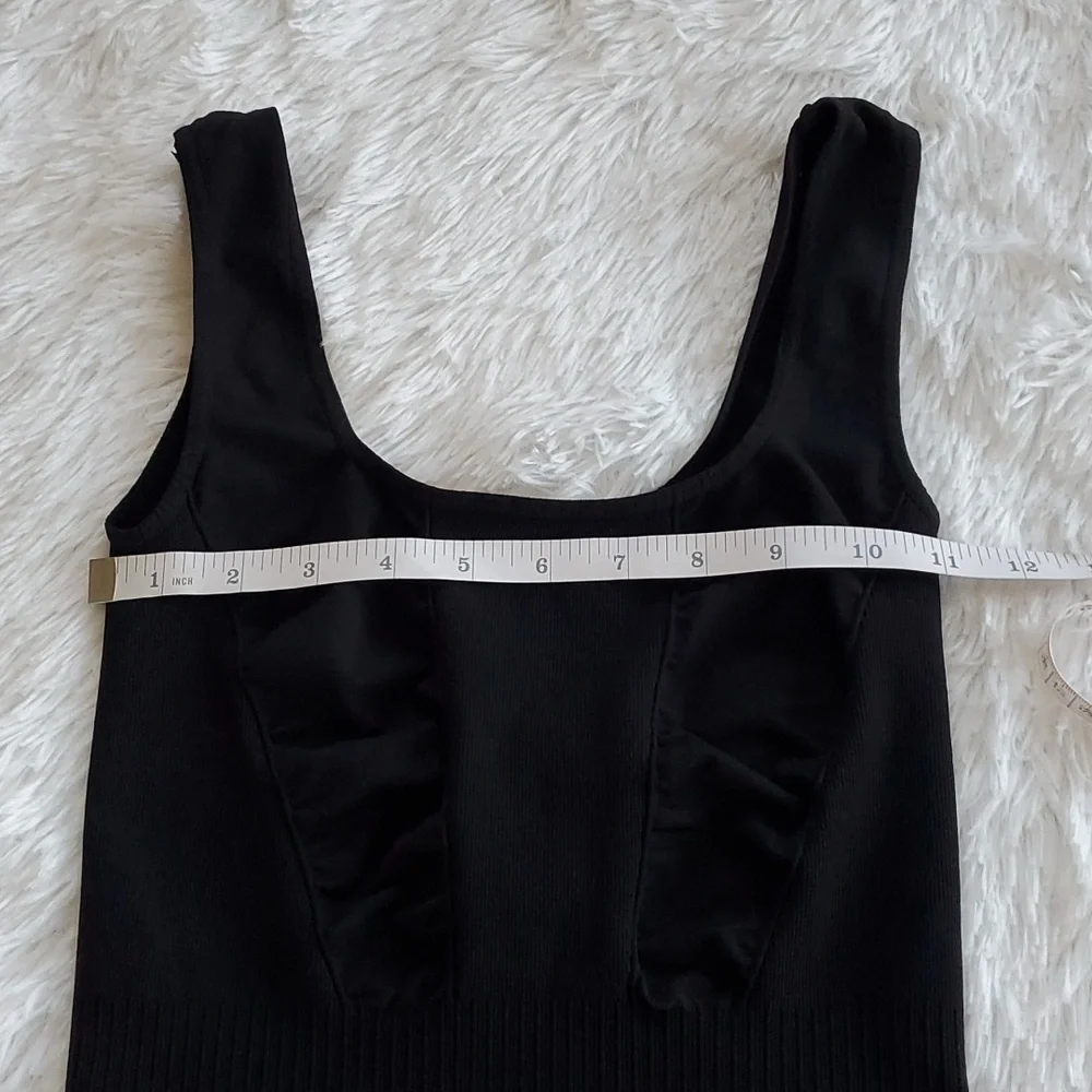 Free People Good Karma Flared Onesie Solid Black - Picture 8 of 13